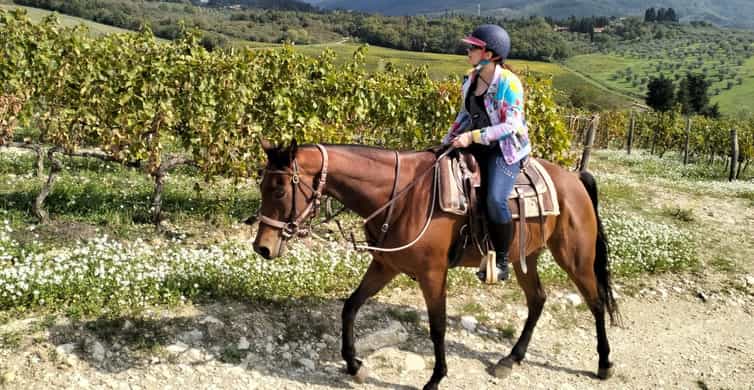 From Florence: Horse Ride and Wine Tour at Estate with Lunch